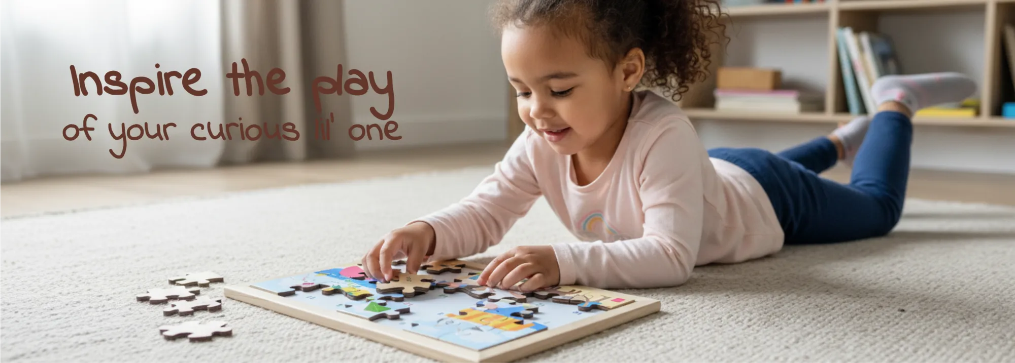 banner inspire the play of your curious lil one